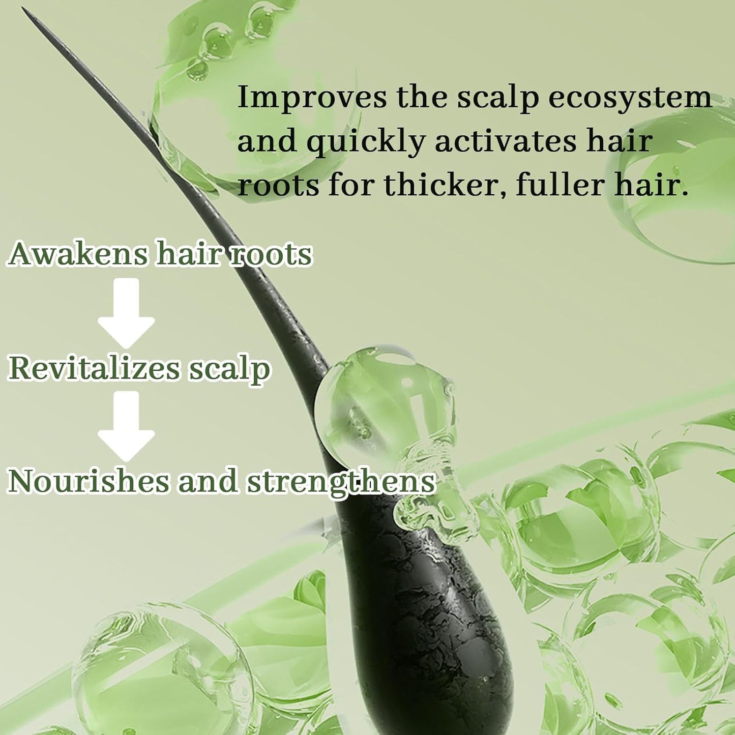 Hair Growth Oil, Botanical Scalp Oil Treatment, Plant-Based Formula Lightweight Daily Nourishment Non-greasy All Hair Types - 2 oz (2oz)