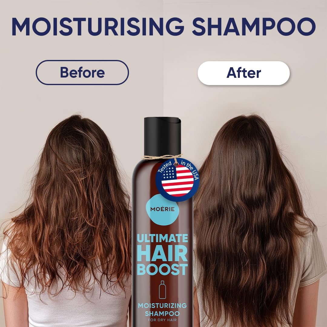Moerie Ultimate Hair Growth Shampoo – For Longer, Thicker, Fuller Hair - Vegan Friendly Volumizing Hair Products – Paraben & Silicone Free – All Hair Types – Reverse Hair Loss – Moisturizing, 2 pack
