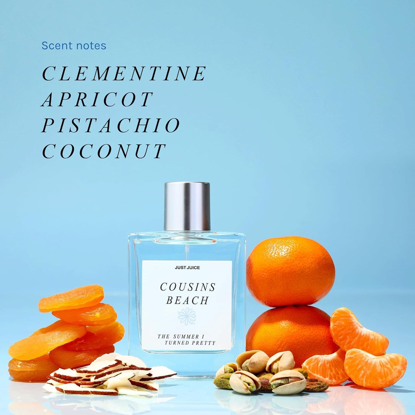 Just Juice - The Summer I Turned Pretty Cousins Beach - Beachy, Creamy Coconut and Vanilla Perfume for Women and Men - 3.4 oz