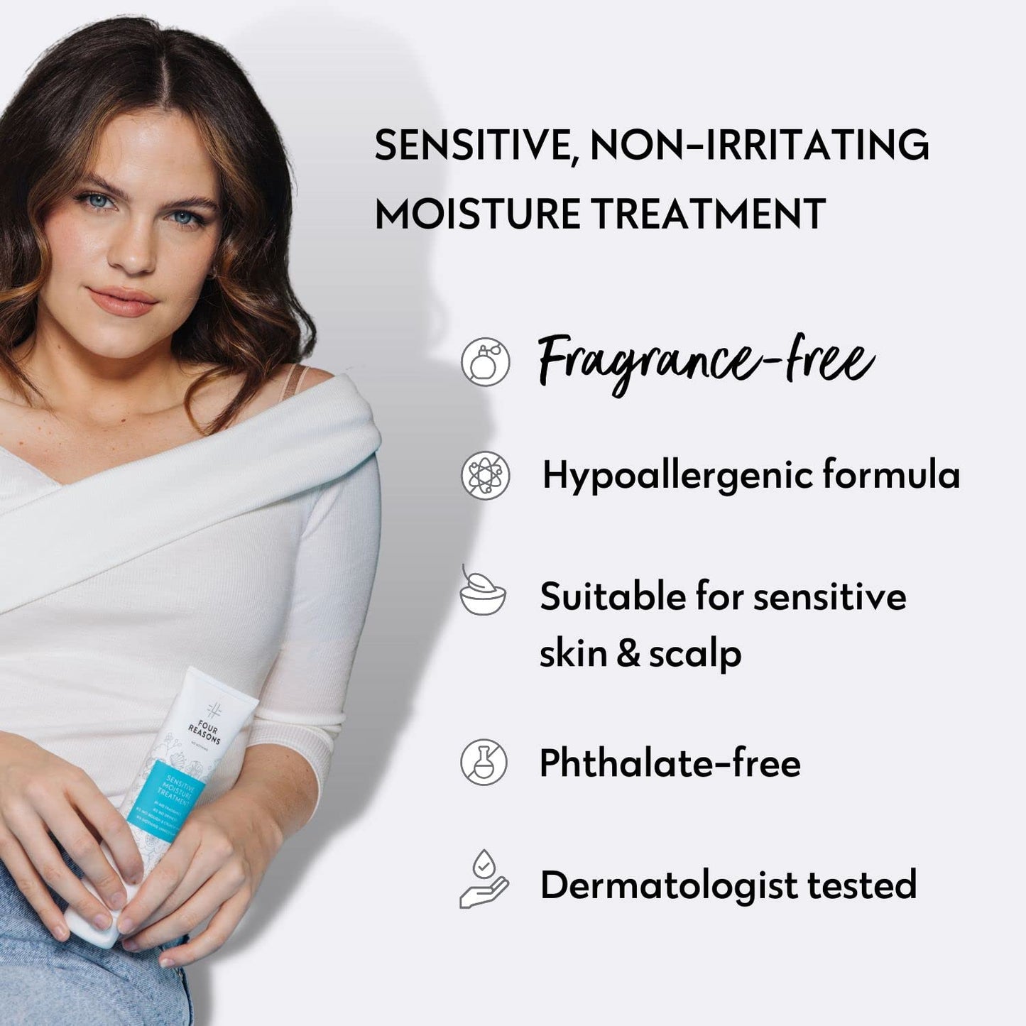No nothing Sensitive Moisture Treatment - Perfume-free, Moisturising Intensive Treatment - For Dry and Damaged Hair - 100% Vegan -150 ml (New Packaging)