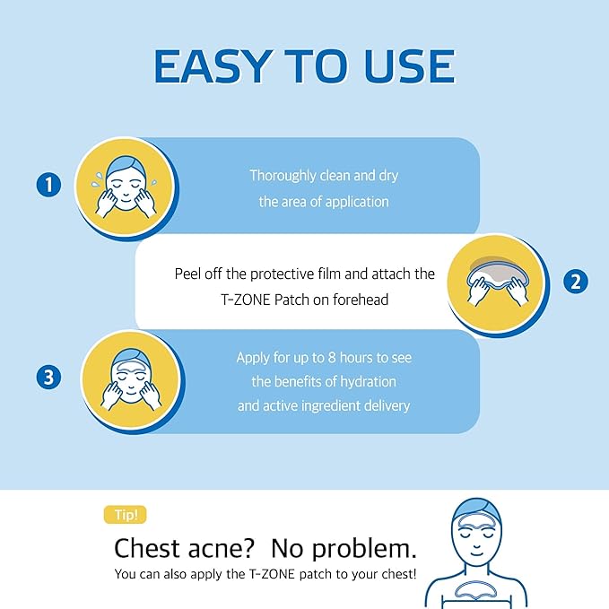 Labottach Forehead Pimple Treatment Patches for face Hydrating Moisturizer, Dead Skin Care, Acne Spot Care Mask 4 Large Size Olive Leaf Extract, Tea Tree, up To 8 Hours