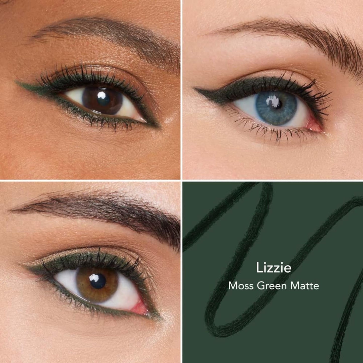 Thrive Causemetics Infinity Waterproof Eyeliner Pencil, Built In Sharpener & Smudge Tip, Long Lasting, Smudge Proof, Hyaluronic Acid & Shea Butter, Vegan & Cruelty Free, Lizzie (Moss Green Matte)