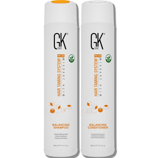 GK HAIR Balancing Shampoo and Conditioner Set for Oily Hair Upto 72-Hour Freshness Best Shampoo and Conditioner for Greasy Scalp Build Up Dirt, Skip the Daily Wash, Gentle Fragrance 10.1 Fl Oz