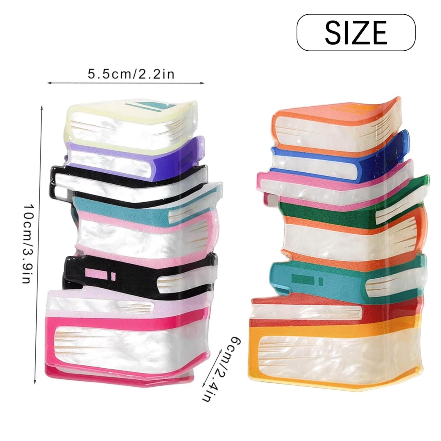 2025 Book Hair Clip Creative Fasnion Strong Hold Nonslip Jaw Clips Styling Accessories French Hair Barrettes Hairpin For Women And Girls(2Pcs)