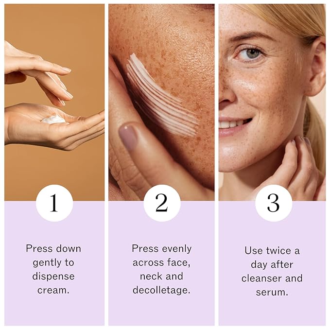 LilyAna Naturals Face and Neck Moisturizer for Women and Men - Moisturizer Face and Neck Cream for Dry Skin and Dark Spot Brightening - Rose and Pomegranate Extracts - 1.7oz (Pack of 2)