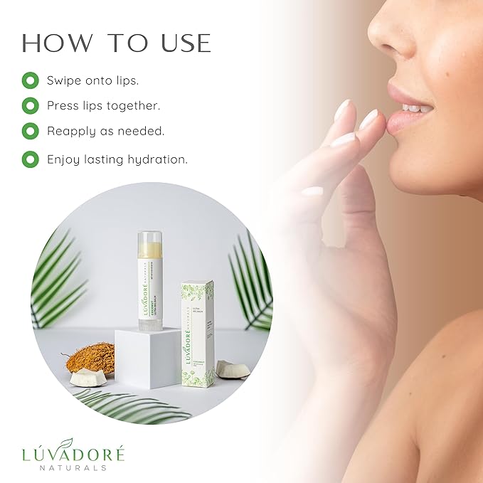 Ultra Big Lip Balm Stick Coconut– Natural Waterproof Lip Moisturizer for Dry, Chapped Lips – Nourishing and Hydrating Formula – Enriched with Coconut Oil, Beeswax, Shea Butter