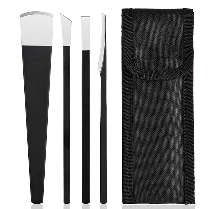 4pcs Pedicure Knife Set, Segbeauty Ingrown Toenail Knife, Correction Nippers Clipper Remover with Carry Bag, High Manganese Steel Nail Care Foot Repair Cutter for Calluses for Beauty Salon Home Use