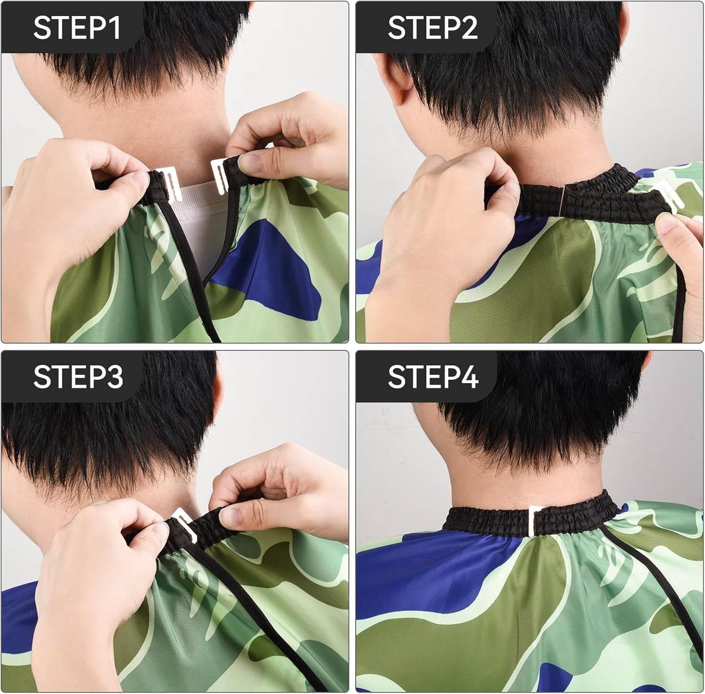 Professional Hair Cutting Cape Waterproof Barber Cape for Men Polyester Hair Styling Cape with Elastic Neckline