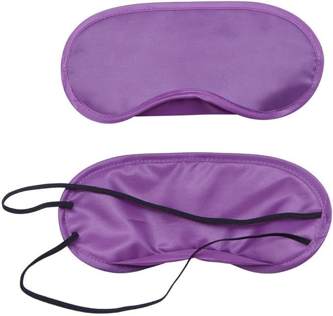 Coobbar 10PCS Travel Rest Eye Sleeping Mask Satin Blindfold Soft Eye Shade Nap Cover Soft Eye Mask Shade Cover (Purple)