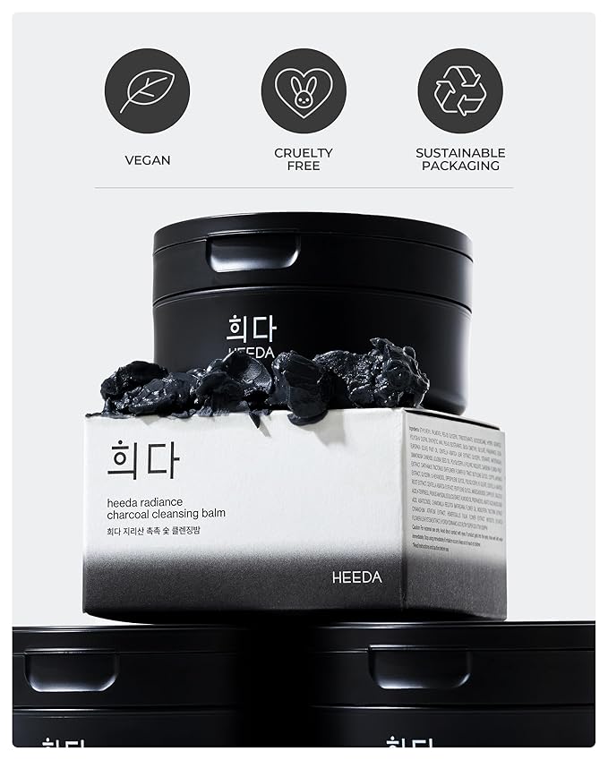 Charcoal Cleansing Balm, All in One Nourishing, Hydrating Makeup Melting Remover for Dry & Sensitive Skin, Korean Beauty Face Wash Cleanser 3.38 fl.oz