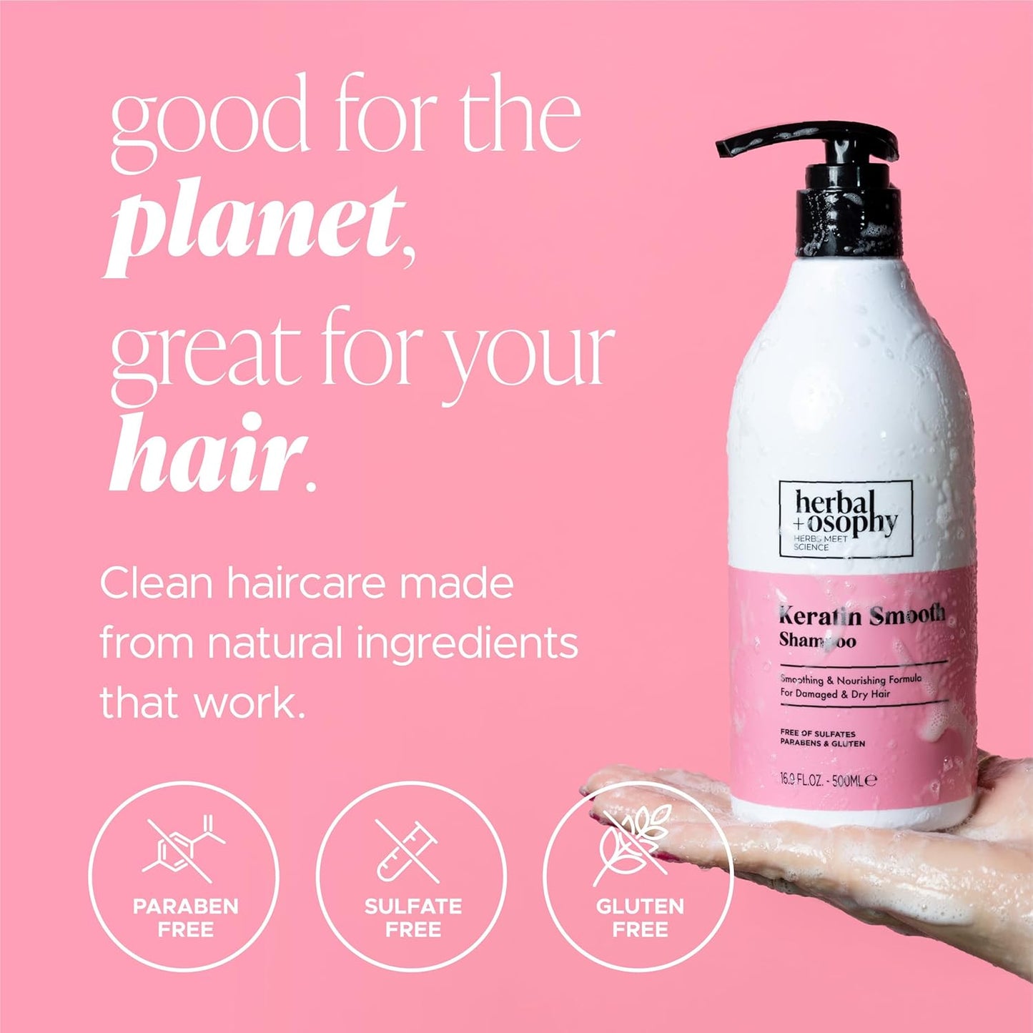 Herbalosophy Keratin Smooth Shampoo 16.9 Fl.Oz