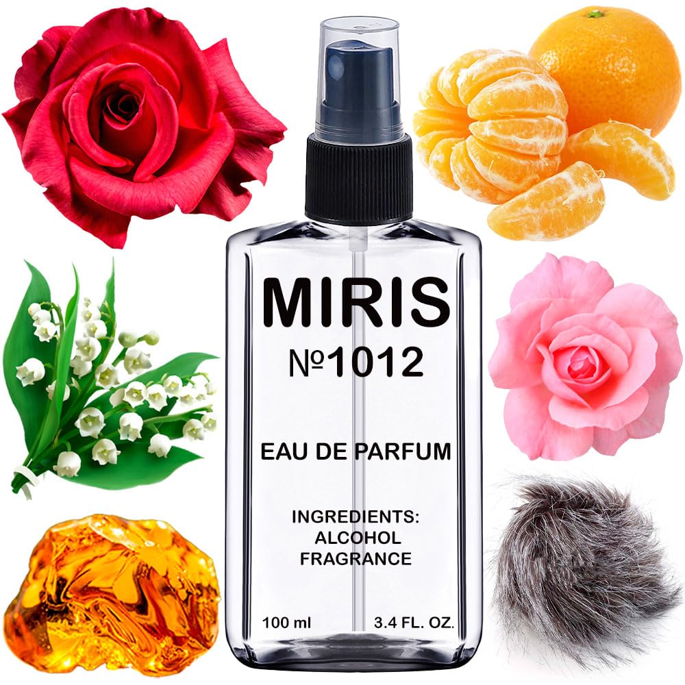 MIRIS No. 1012, Inspired by Crystal Flowers, Long-Lasting Unisex Eau de Parfum for Women & Men, Spray 3.4 Fl Oz / 100 ml