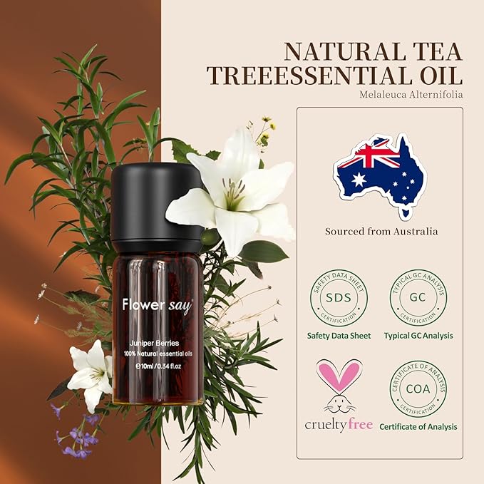 Juniper Berries Essential Oil 0.34Oz - 100% Pure Natural MAX Undiluted Premium Therapeutic Grade Essential Oils for Diffuser/Skin Care/Massage/Hair/Toenails