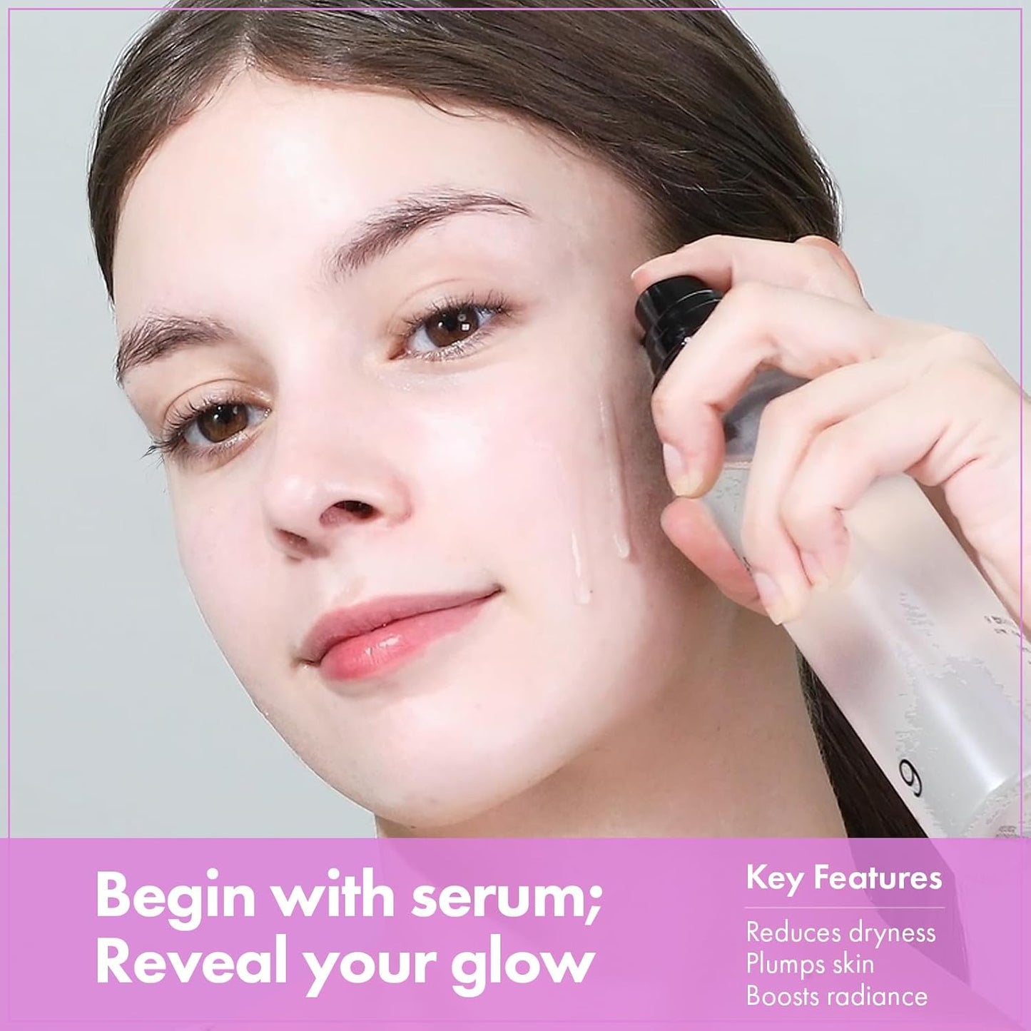 TOSOWOONG 9 Peptide Skin Booster Serum, Niacinamide & Hyaluronic Acid Skin Renewal Boosting Facial Essence for All Skin Types, Korean Skin Care, Paraben Free, 150ml, 5.07 fl.oz.