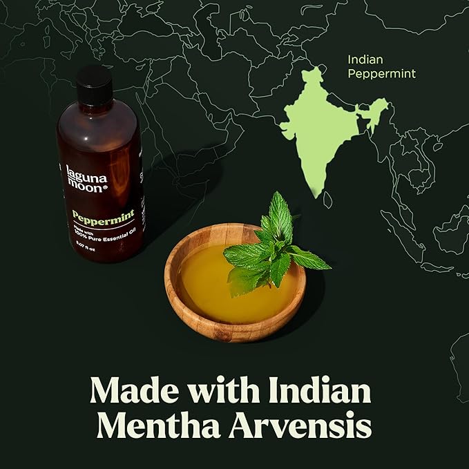 Peppermint Oil - Natural Pure Essential Oils for Diffusers, Aromatherapy, Humidifiers, Candle Making Scents - Fresh Fragrance Scents for Home, Office, Cars, Cleaning Products and Soap Making (150mL)