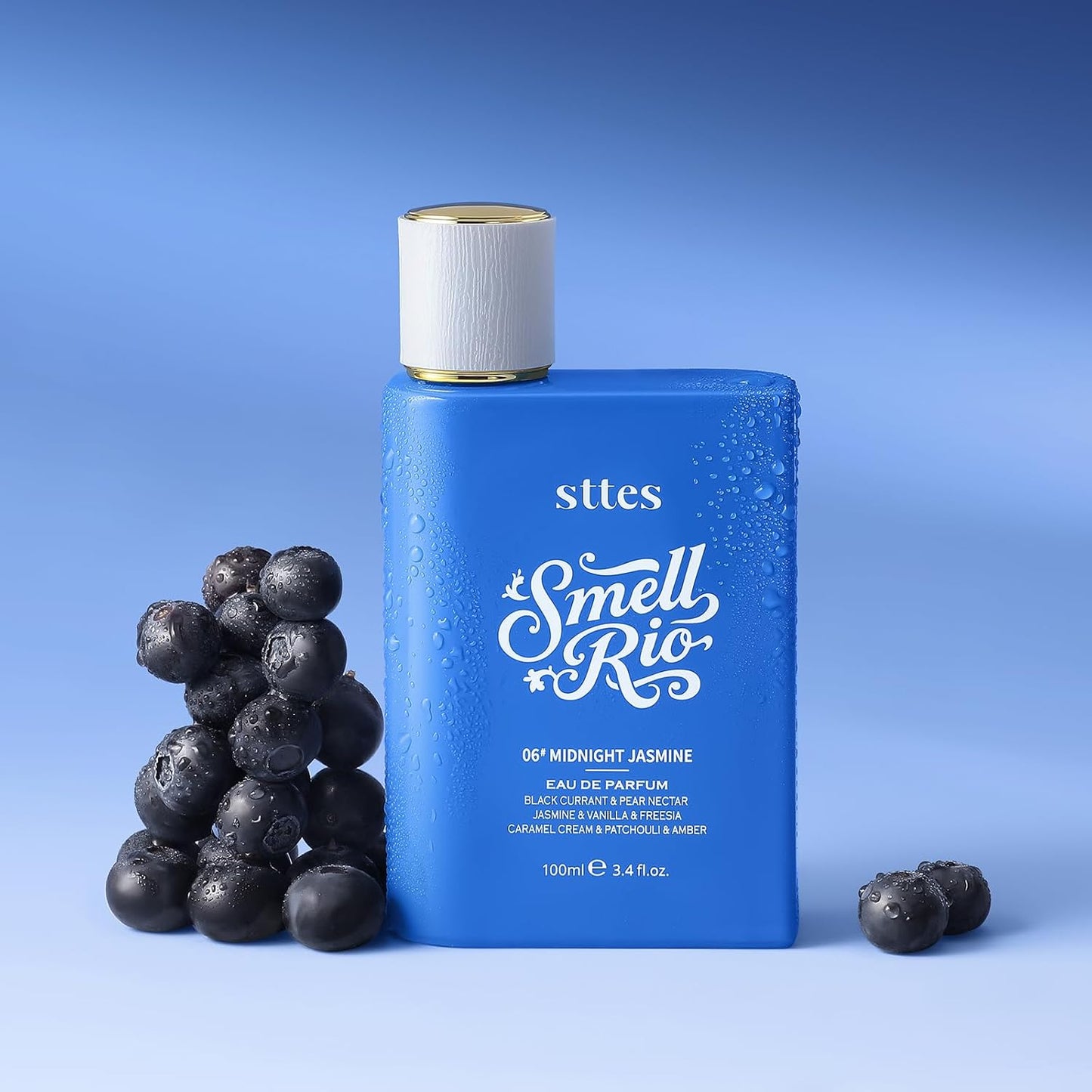 Sttes Perfume 06# (Original 706) – Perfume for Women – Long-Lasting Hair Black Currant, Jasmine & Vanilla Notes – Elegant Scentual Fragrance Eau de Parfum 100ml (3.4 fl oz) – Midnight Jasmine