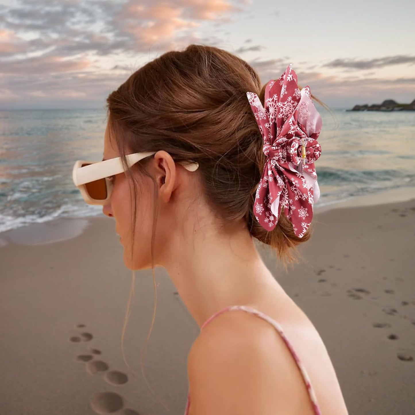 Bow Hair Clips Black Green Red 3PCS Big Bows for Women Butterfly for Styling Large Clips for Thick Hair for Girls Accessories for Women