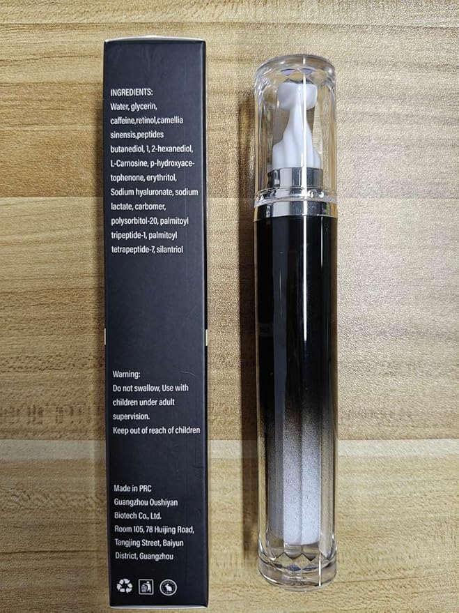 Caffeine Eye Cream for Puffiness & Dark Circles, Under Eye Cream for Puffy Eyes, Eye Bags & Wrinkles, 2 PCS Anti Aging Eye Serum with Under Eye Roller, Reduces Fine Lines & Moisturize Skin.