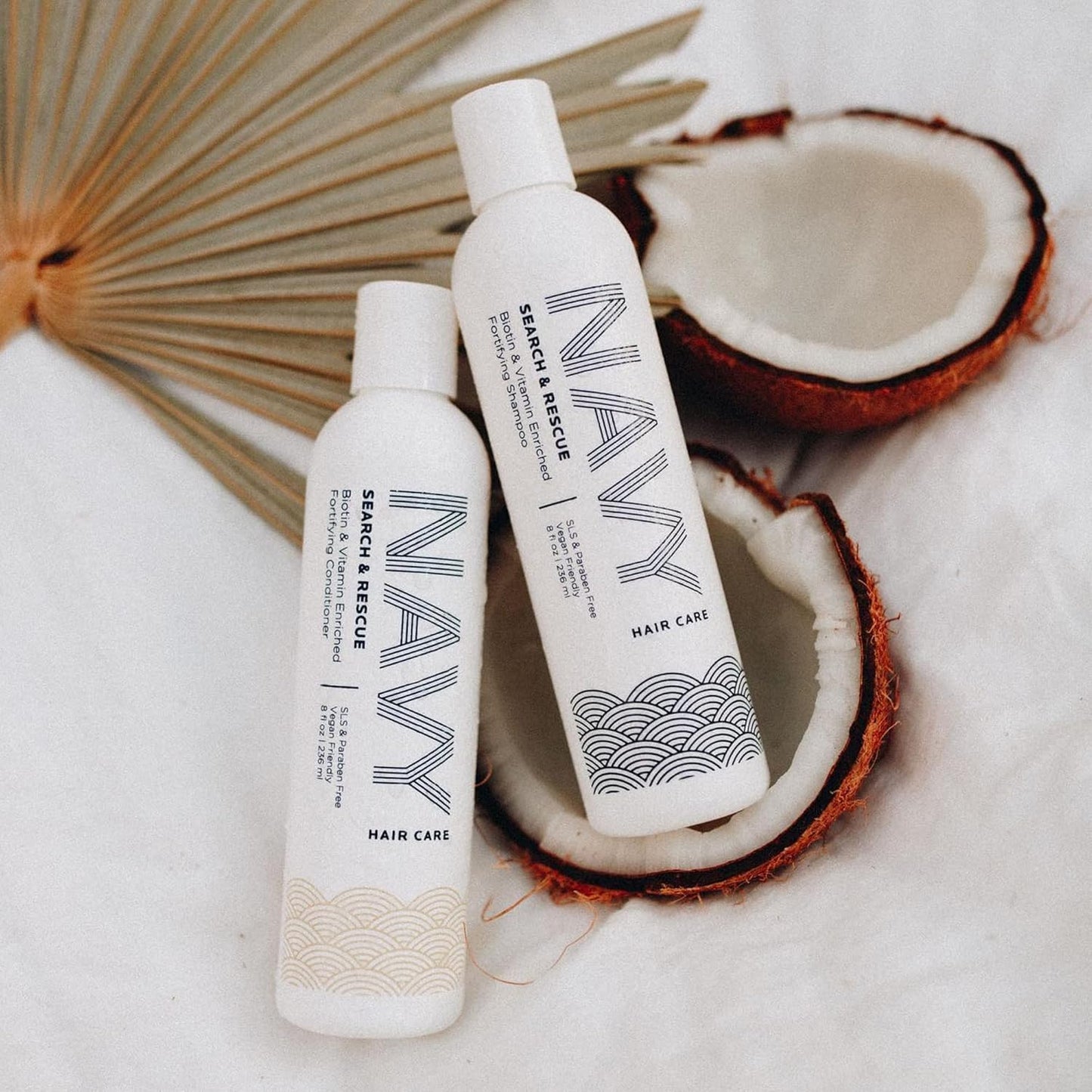 NAVY HAIR CARE Search and Rescue Shampoo | Biotin and Rosemary Oil Enriched for Hair Growth | Paraben Free | 8 oz