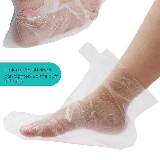Segbeauty Paraffin Wax Liners for Hands & Feet, 200 Counts Larger & Thicker Plastic Paraffin Wax Booties Bags, thera-py Wax Refill Socks & Gloves Paraffin Bath Mitts Covers for Wax treat-ment