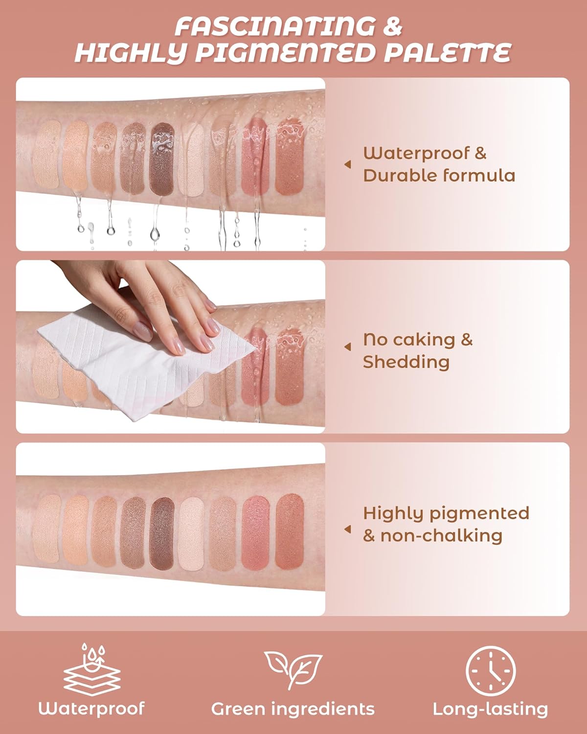 Eyeshadow Palette，Matte Naked Eyeshadow Pallet with Brush，Highly Pigmented Blendable Shades Neutral Nude Eye Shadow Makeup for Older Women，Naturing-Looking，Long-Wearing（Sweetheart）