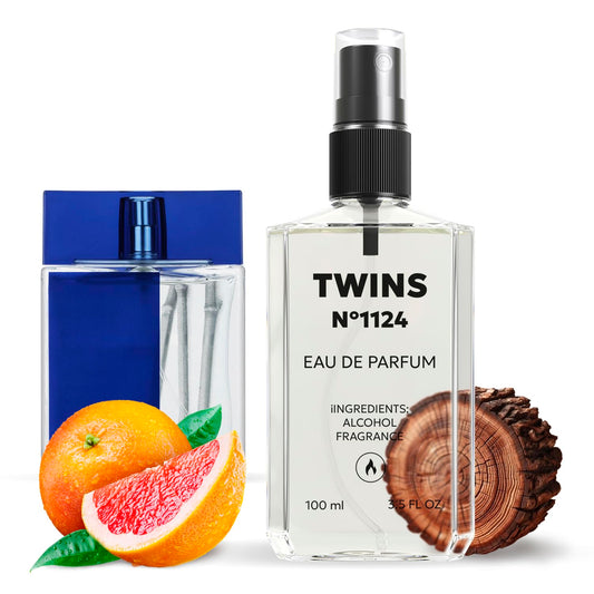 TWINS Impression of In Blue | Perfume for Men Eau de Parfum | No.1124 | 3.4 Fl Oz / 100 ml