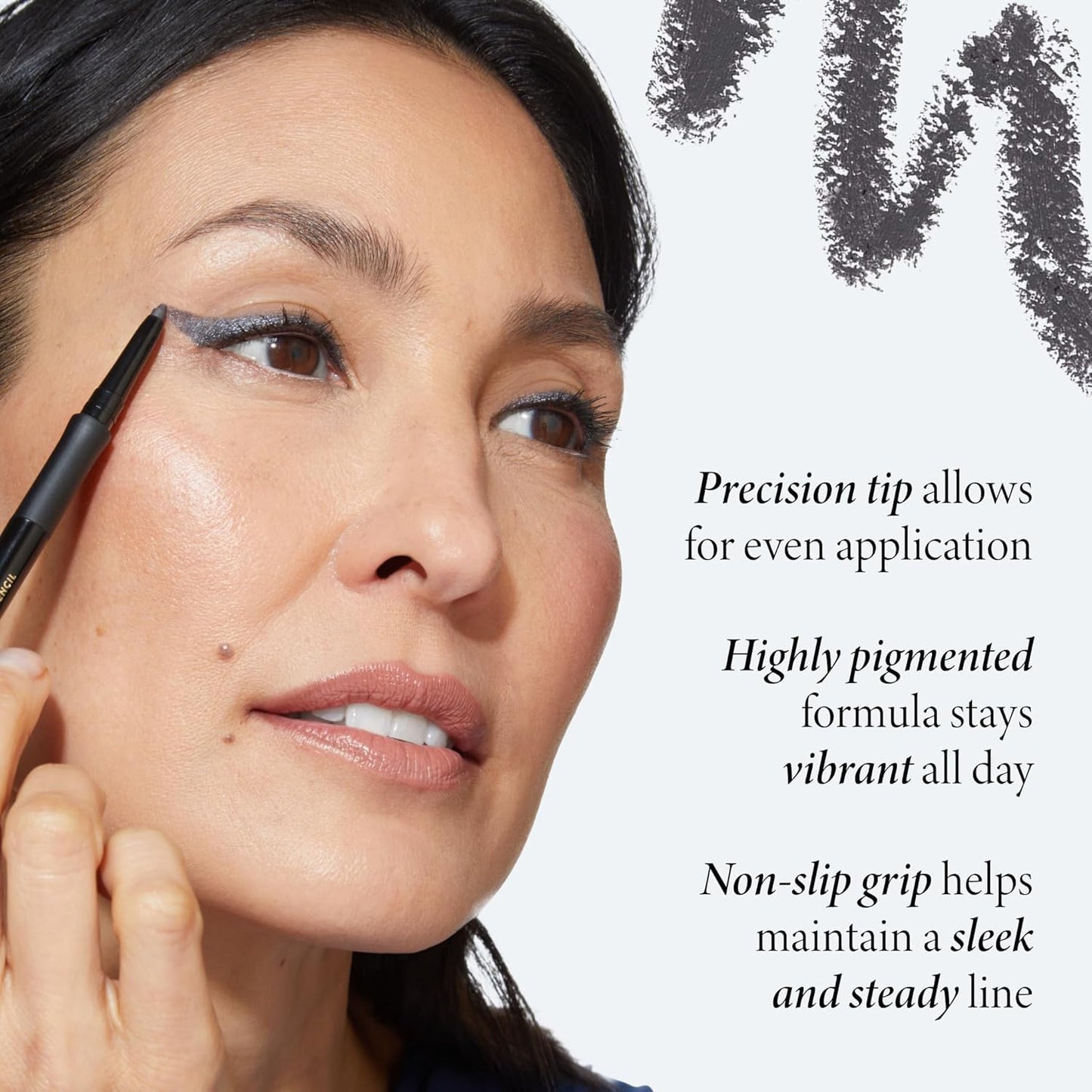 LAURA GELLER NEW YORK INKcredible Gel Eyeliner - Smoky Night - Waterproof Smudge-proof Eyeliner Pencil - Built in Sharpener