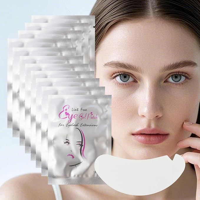 50 Pair V Shape Under Eye Gel Pads Hydrogel Eye Patches For Eyelash Extension, Lint Free Under Hydrogel Eye Mask Pads Lash Extension Supplies