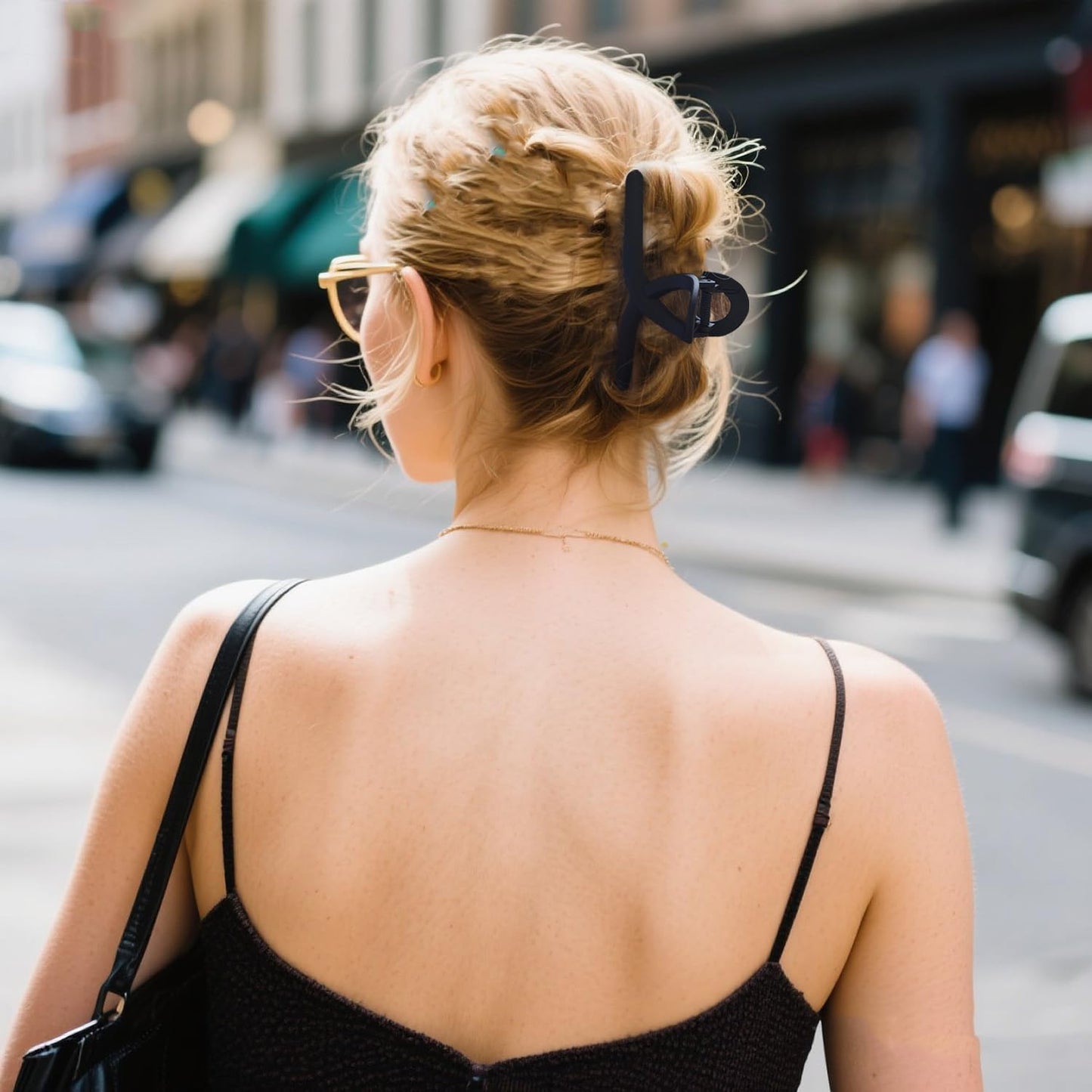 5 Inch Hair Claw Clips Large Flexible Silicone Unbreakable Bendable Big Clip Clamp for Thick Hair Women, 2 Pack Black