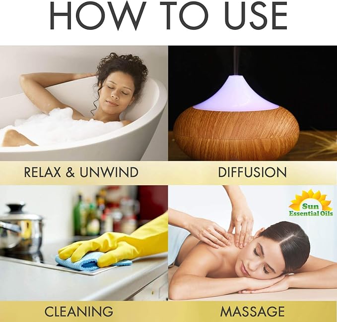 Sun Essential Oils - Good Sleep Blend Essential Oil (Huge 4 Ounce Bottle) Bulk - Sleep Blend Oil - Sleep Oils for Diffuser - Essential Oil for Sleep - Sleep Aromatherapy Oil