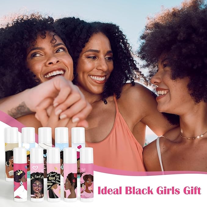 50 Pack Black Girl Inspirational Lip Balm Bulk, Motivational Black Women Lip Care, Moisturizing and Nourishing Lip Care Favors for History Month Party Gifts Guests