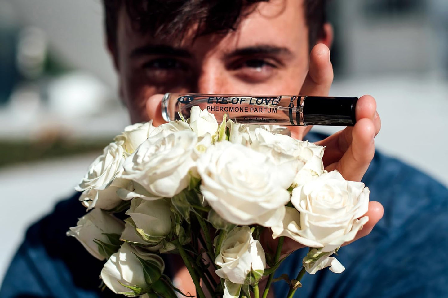 Eye of Love Confidence Pheromone Cologne for Men - Subtle Citrus Musk Perfume with Jasmine Honey & Vanilla - Long Lasting Plant-Based Scent for Daily Use - 10ml/0.34fl oz - Fragrances for Men