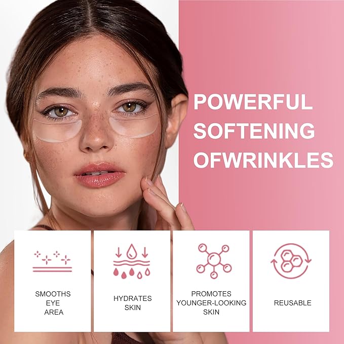 Reusable Wrinkle Patches - Silicone Fusion Treatment Forehead Patches for Brow Lift, Wrinkle Smoothers, Reduce Frown Lines & Face Lift - 3 Pack (Eye)