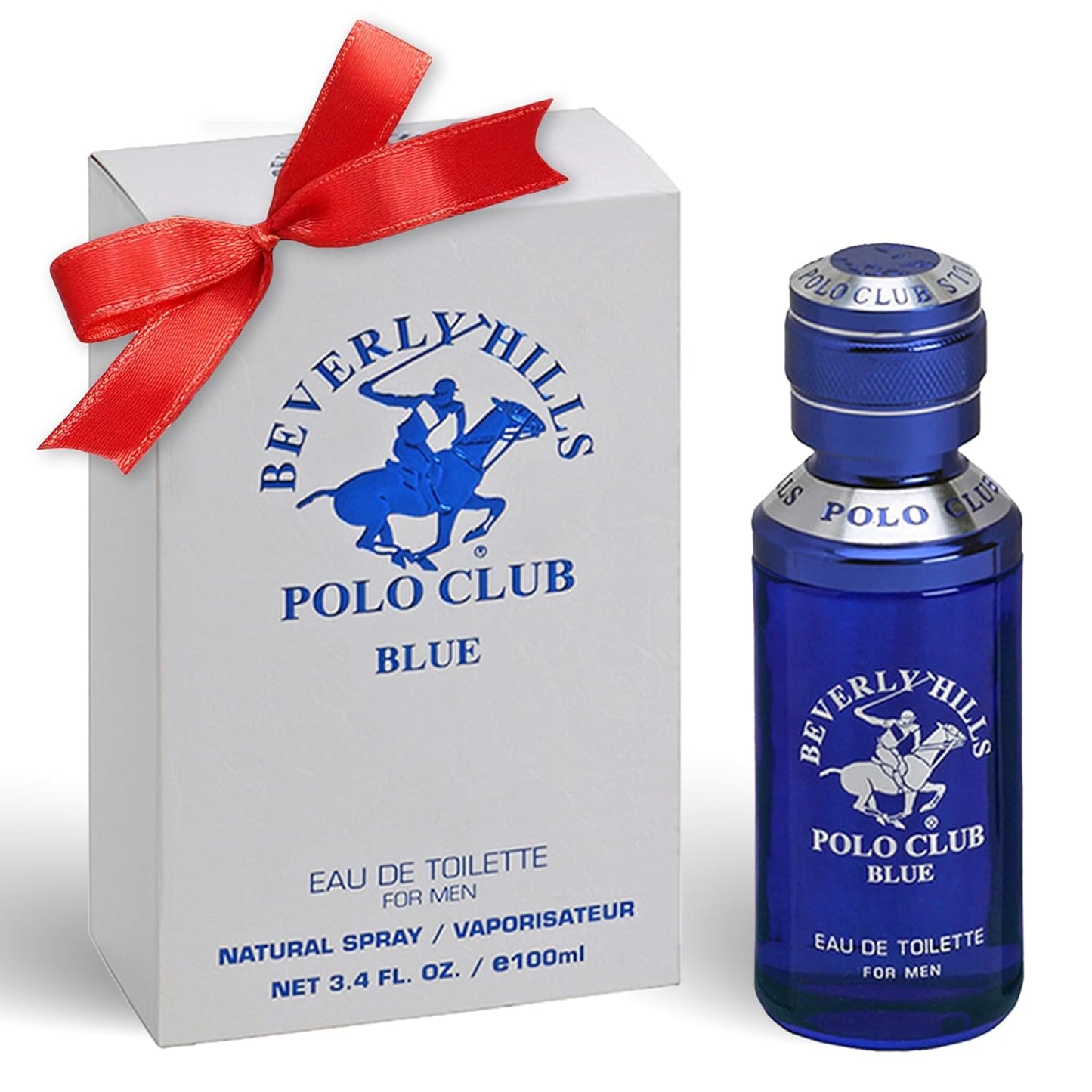 Beverly Hills Polo Club BLUE - Cologne for Men with Notes of Lavender and Sandalwood - Fresh & Oceanic Fragrance Scent - Eau De Toilette Spray 3.40fl.oz / 100ml