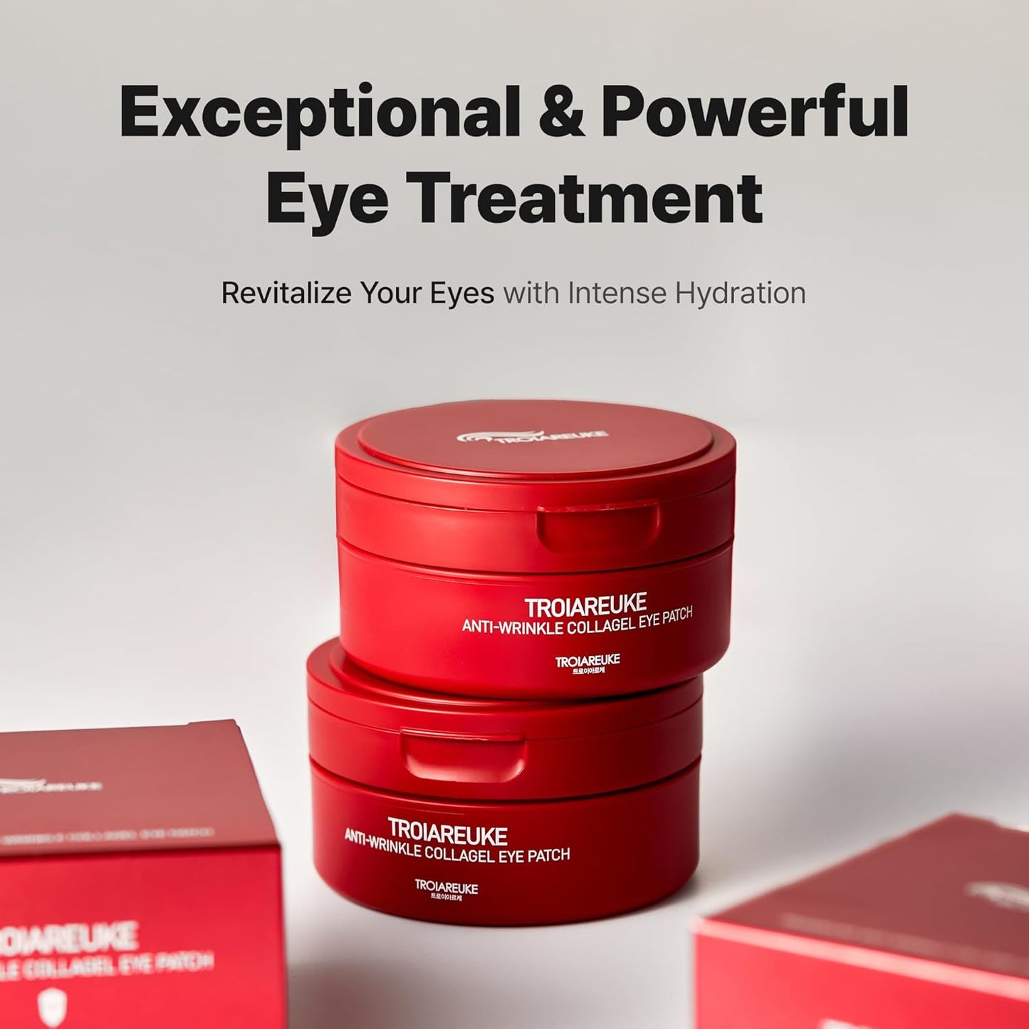 TROIAREUKE Anti-Wrinkle Collagel Eye Patch,Smooths eye,forehead,facial wrinkles,Reduces puffiness & Dark circles,Hydrogel Wrinkle patches,Elastic,adhesive formulation (60Count)