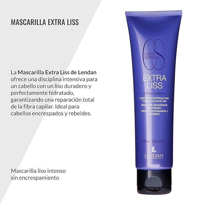 Lendan - Smoothing Hair Mask - Extra Liss Mask - 150 ml - for Frizzy and Unruly Hair - Hydrates, Nourishes, and Repairs the Cuticle - for Long-Lasting Smoothness - Anti-Frizz Hair