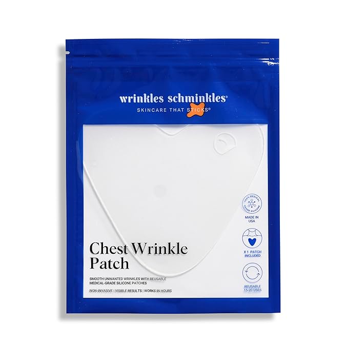 Wrinkles Schminkles Anti-Wrinkle Silicone Patch Bundle – Chest & Under Eye Pads – Reusable Medical Grade Patches for Wrinkles, Fine Lines & Aging Skin – Safe for Sensitive Skin