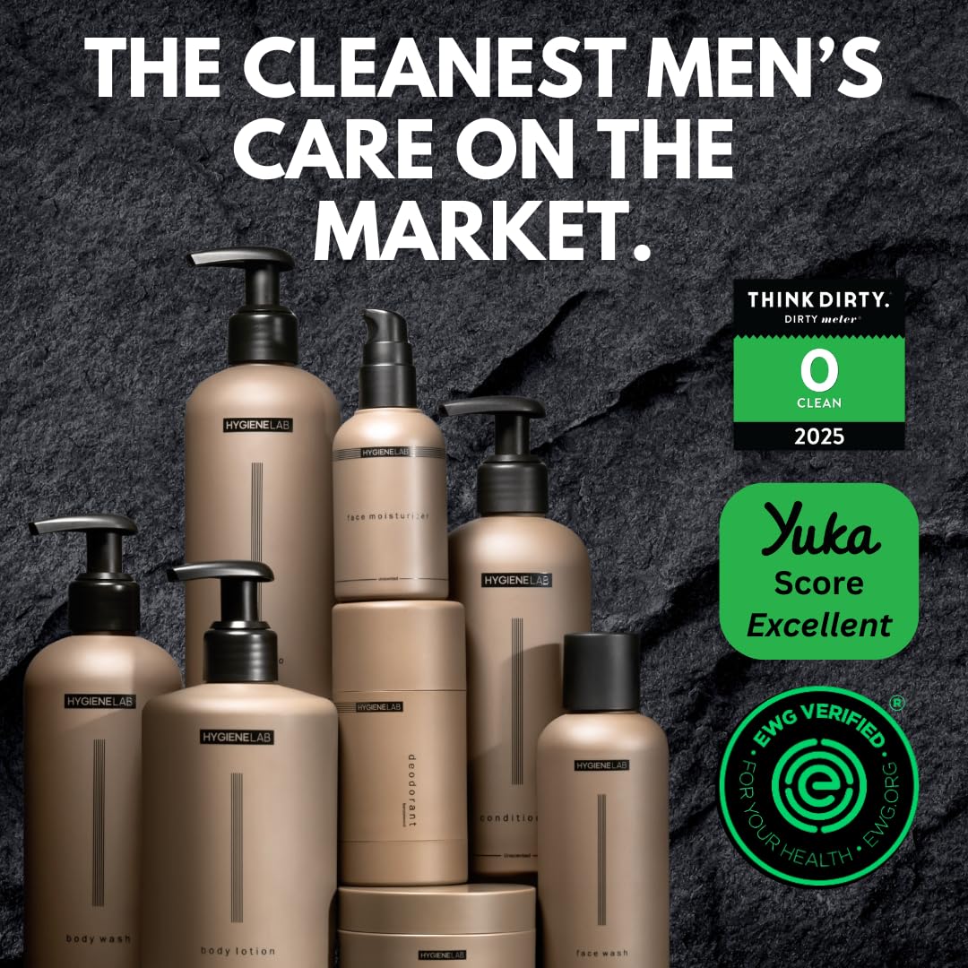 HygieneLab Men's Hair Gel - EWG Verified, Strong Hold, Matte Finish, Weightless Texture, Sandalwood Scent, Non-Toxic Clean Formula, Suitable for All Hair Types