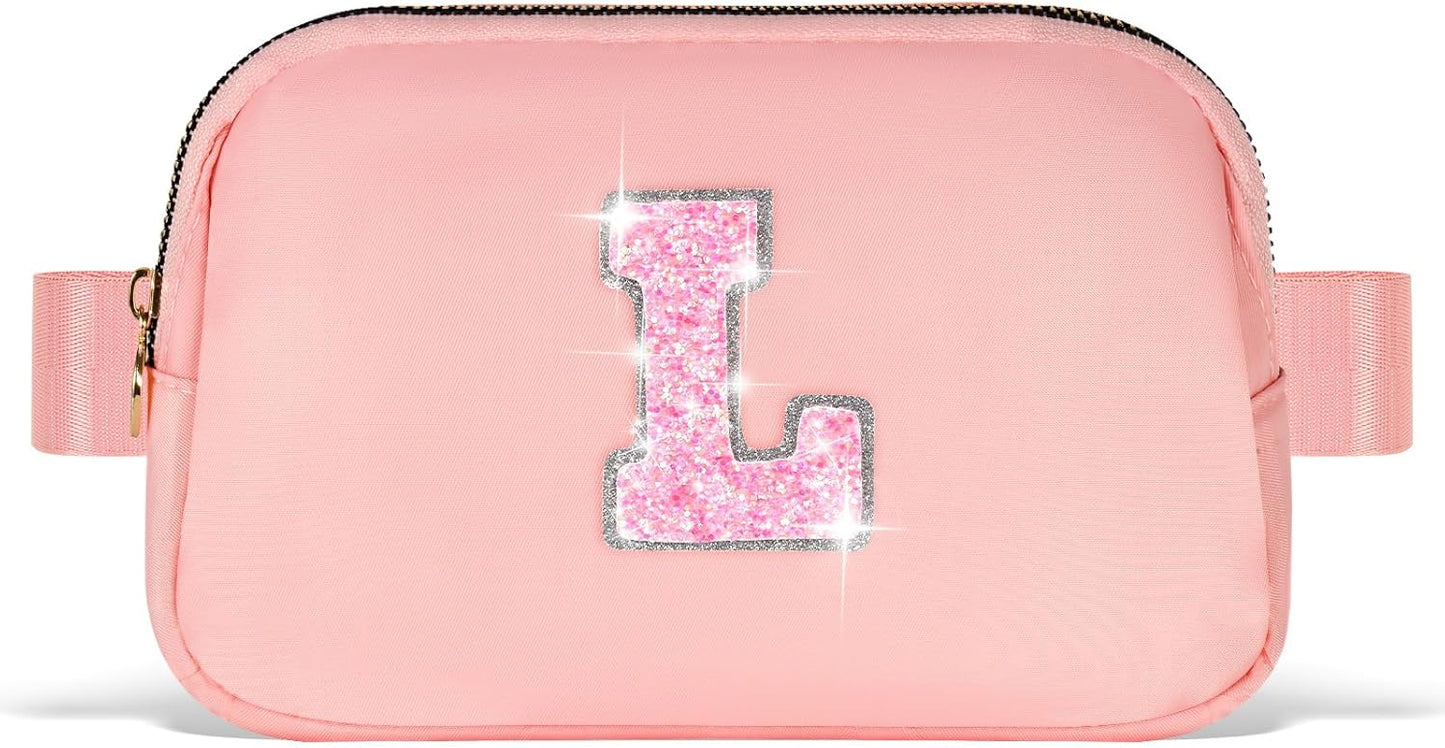 Graduation Gifts for Girls Teens Kids Women Her - 2025 Graduation Gifts,Belt Bag Cute Trendy Stuff Graduation Essentials Accessories | Peach,Initial L