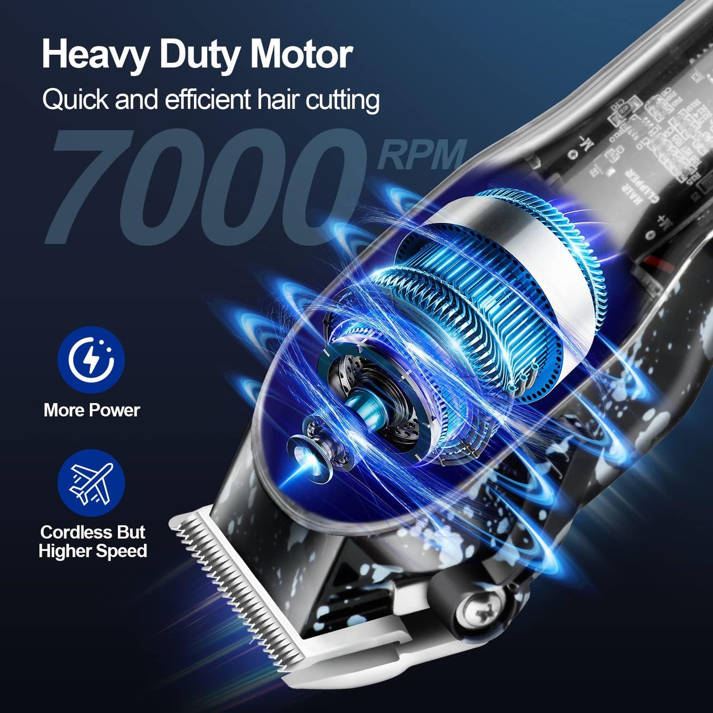 HIENA PRO Hair Clippers for Men, Professional Cordless Rechargeable T Liner Trimmer Set, Barber Hair Cutting Kit With LED Display, Gifts