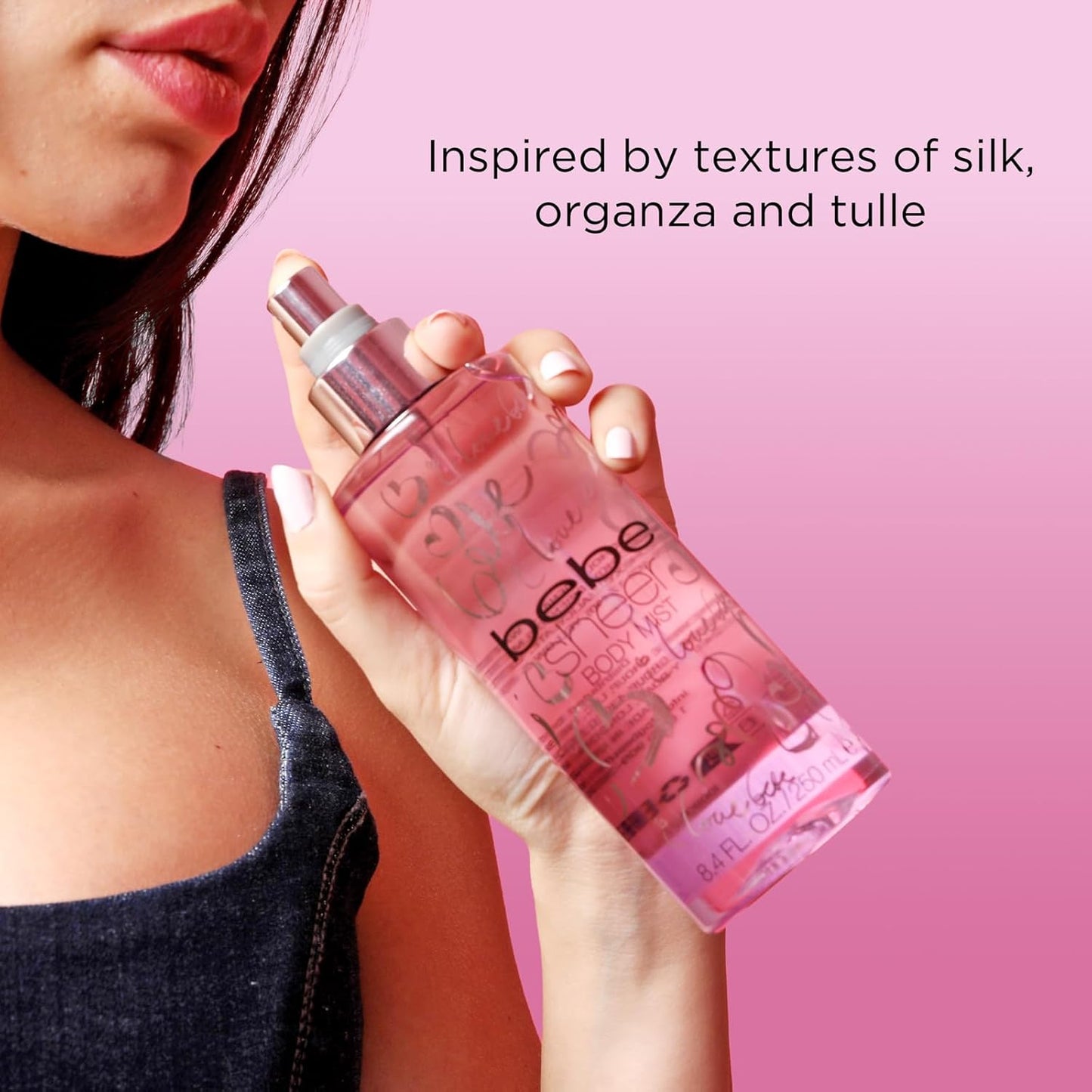 Bebe Sheer Body Mist - Body Spray for Women - Sensual and Flirtatious Womens Fragrance with Citrus Cocktail, Pink Peony and Sandalwood Notes - 8.4 oz