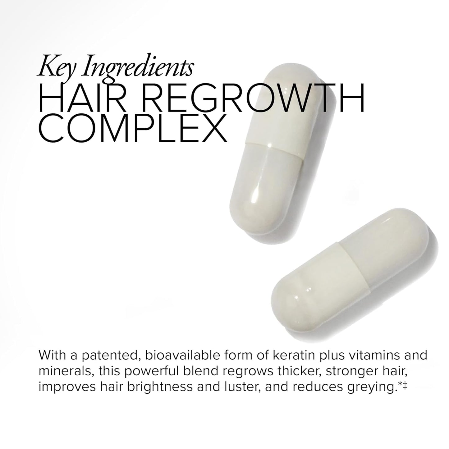 Serovital Hair Regeneres - Enhanced Hair Growth Vitamins for Women, Decrease Hair Loss and Shedding, Strengthen and Thicken Hair, Reduce Greying and Breakage, Regrow Hair, Hair Vitamins - 60 Count