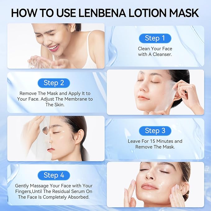 LENBENA Vitamin A Snail Mucin Serum, Self Care, Face Masks for Dry, Sensitive Skin, Not Tested on Animals (B5)