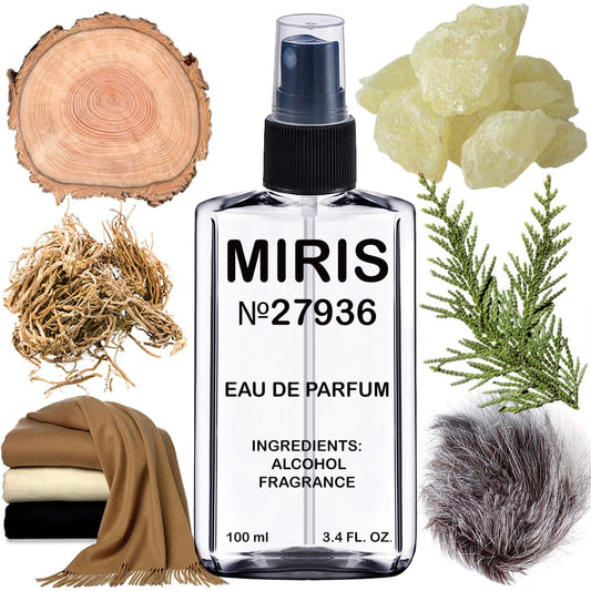 MIRIS No. 27936, Inspired by Encre Noire Pour Homme, Long-Lasting Eau de Parfum for Men, Spray 3.4 Fl Oz / 100 ml