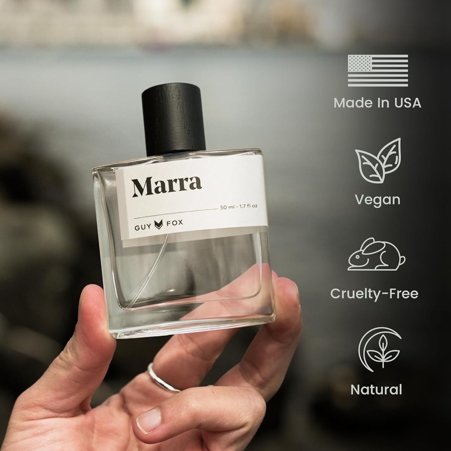 GUY FOX - Marra - Cologne For Men | Bergamot, Black Pepper, Rosemary | Fresh, Citrus Men's Cologne | Men's Fragrance | 1.7 Fl Oz