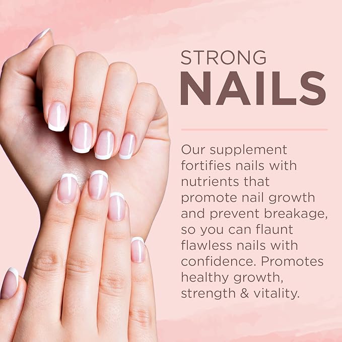 Hair Skin and Nails Vitamins – 5000mcg Biotin with Vitamin C, E, Collagen, Hyaluronic Acid, Argan & Coconut Oil – Luscious Hair Growth & Radiant Skin Supplement for Women – 120 Softgels