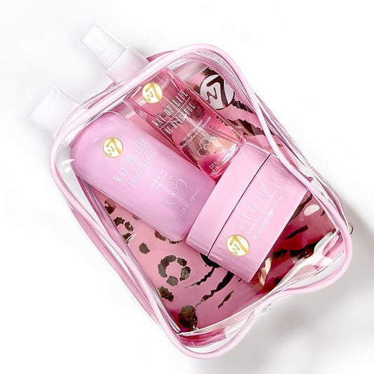 W7 VAY-CAY Be Blissful - Travel Size Skincare Set | Carry On Luggage Essentials: Shower Gel & Body Wash, Body Butter & Body Mist | Energizing & Hydrating Body Care for Glowing Skin