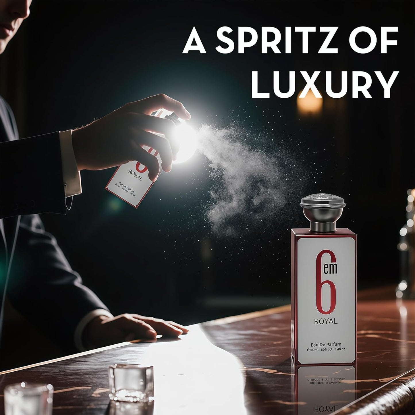 Men’s Cologne 6PM Royal Original Natural Spray Eau De Toilette,Noted with Mandarin, Pineapple,Cedarwood,Vanilla,Ambergris & Musk Long-Lasting Scent Perfume for Men Great Gift, 3.4 Fl Oz/100 Ml