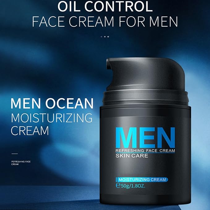 Cool Oil Control Mens Facial Care Kit, Mens Skin Care Kit With Face Wash, Moisturizer, Toner, Lotion, Face Mask, For Hydrating, Deep Cleansing, Men Skin Care Kit Gift Set For Birthday
