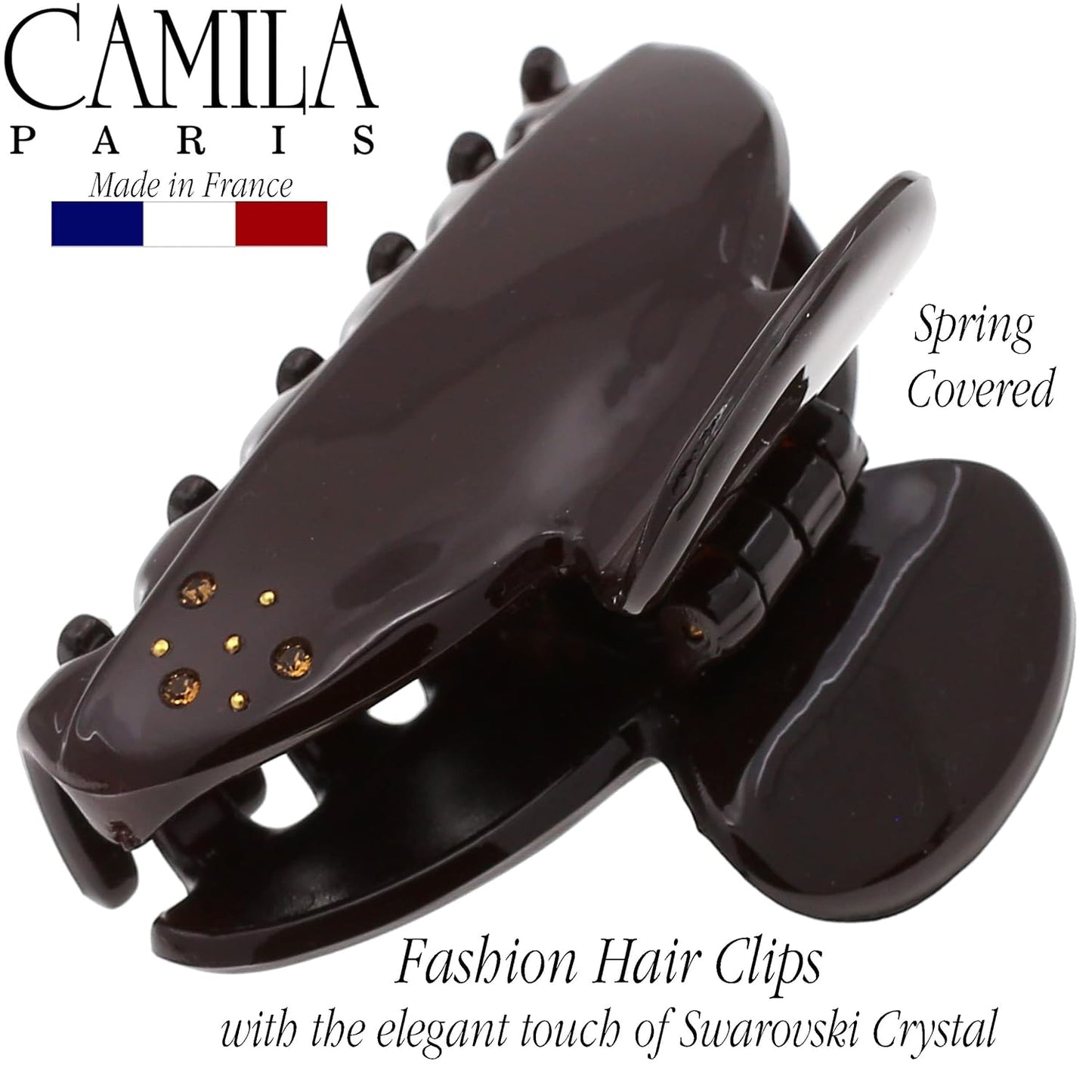 Camila Paris CP3425 French Hair Clip for Women, Girls Hair Claw Clips Jaw for Thick Hair for Long Curly Wavy Hair Fashion Styling Hair Accessories for Women, Strong Hold No Slip Grip, Made in France